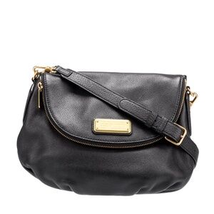 Marc Jacobs - Natasha Leather Black Gold Hardware Crossbody Bag